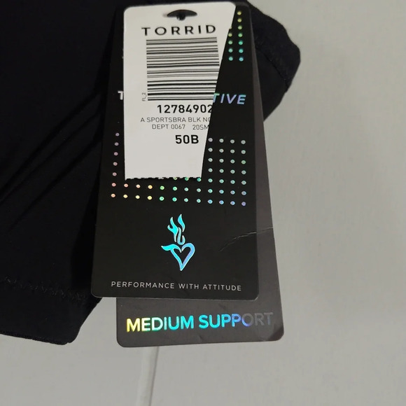 Torrid Active Black Bra 50B - Picture 3 of 7